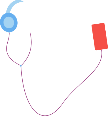 headphones connected to smartphone PNG, SVG