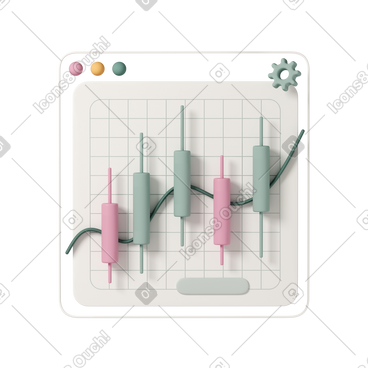 Candlesticks chart动态插图，格式有GIF、Lottie (JSON)、AE