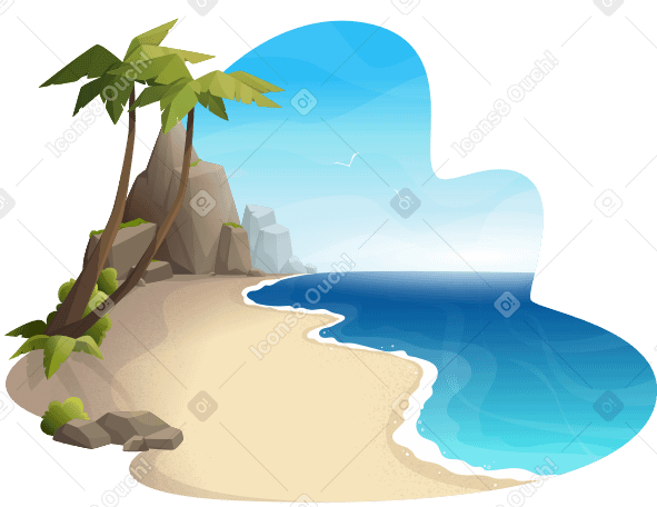 beach background Illustration in PNG, SVG