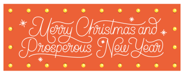 lettering merry christmas and prosperous new year with light bulbs text PNG, SVG
