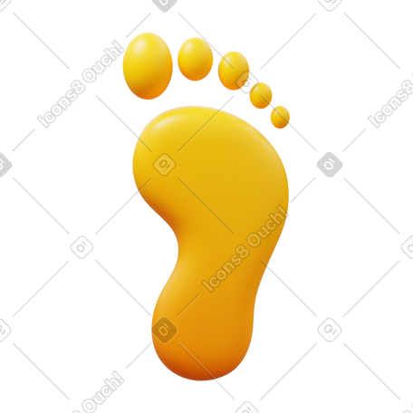 3D foot PNG, SVG