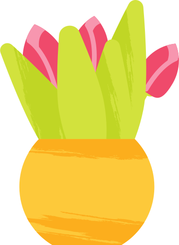 Vase mit tulpen PNG, SVG