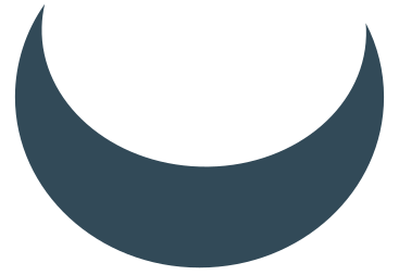 Media luna azul oscuro PNG, SVG