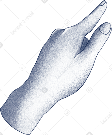 hand pointing at something Illustration in PNG, SVG