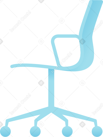 curved back computer chair PNG, SVG
