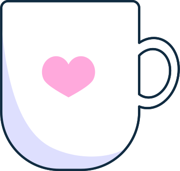 cup with heart PNG, SVG