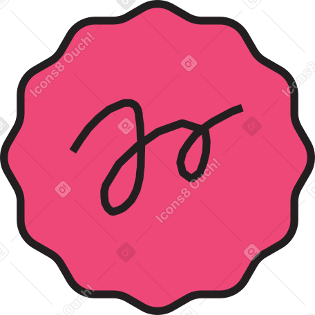 Adesivo rosa con testo PNG, SVG