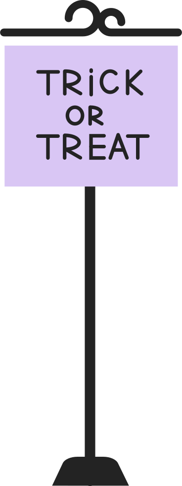 signs trick or treat PNG, SVG