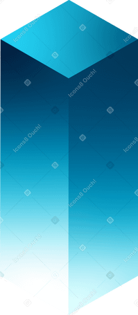 Градиентный параллелепипед в PNG, SVG
