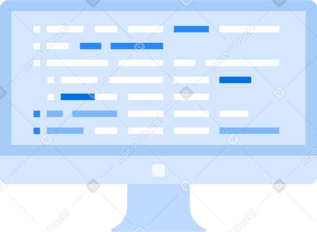 wide programmer monitor Illustration in PNG, SVG