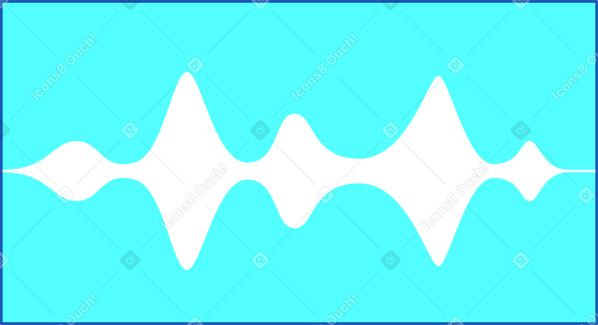 Quadro com onda sonora PNG, SVG