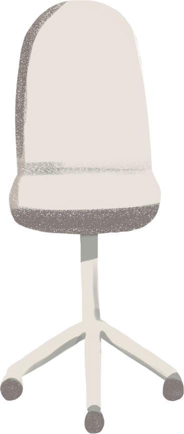 Office chair on wheels with backrest PNG、SVG