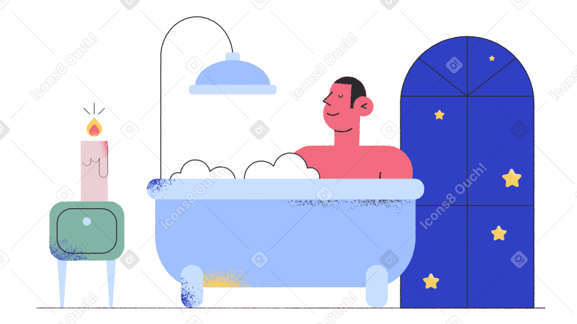 Self-care Illustration in PNG, SVG