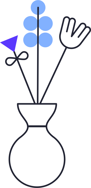 flowers in vase PNG, SVG