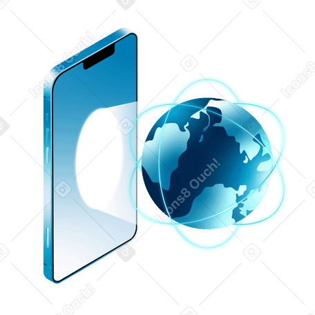 digital world in the cloud connected to a phone PNG, SVG