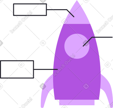 Rocket scheme with markings PNG, SVG