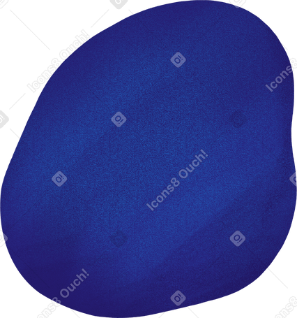 blue spot with a curved rounded shape PNG、SVG