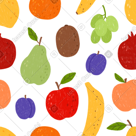 seamless fruit pattern PNG, SVG