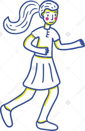 chica que corre PNG, SVG