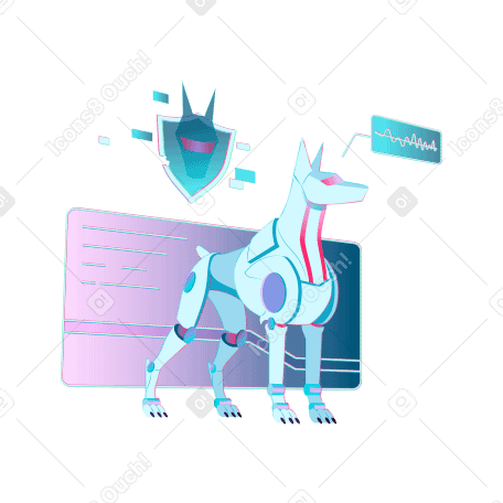 机器狗的网络安全 PNG, SVG