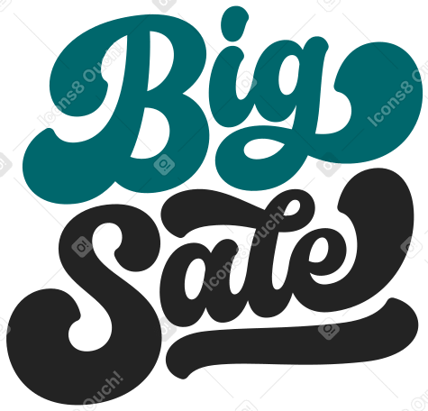 lettering big sale Illustration in PNG, SVG