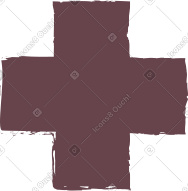 Brown cross PNG, SVG