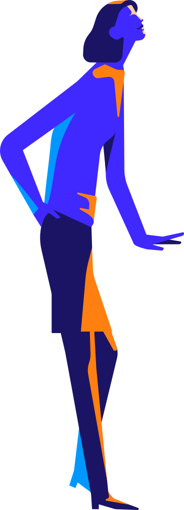 standing woman side view PNG, SVG