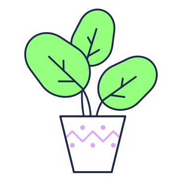 Houseplant in pot for decor PNG, SVG