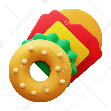 3D bagel PNG, SVG