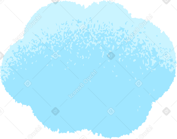 blue round fluffy cloud PNG, SVG