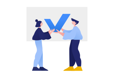 People holding a check mark PNG, SVG