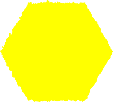 Hexágono amarillo PNG, SVG