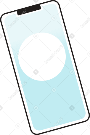 mobile phone with blue screen PNG, SVG