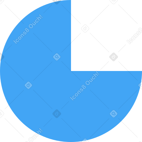 pie chart blue Illustration in PNG, SVG