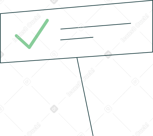 확인 표시가 있는 차트 주석 PNG, SVG