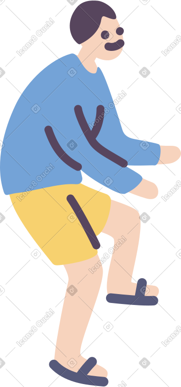 男子坐 PNG, SVG