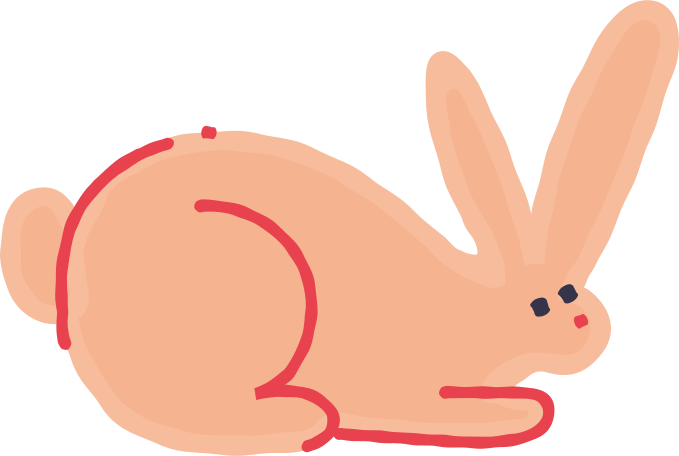 rabbit Illustration in PNG, SVG