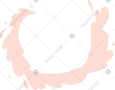 Orange pastel clouds arranged in a circle PNG, SVG