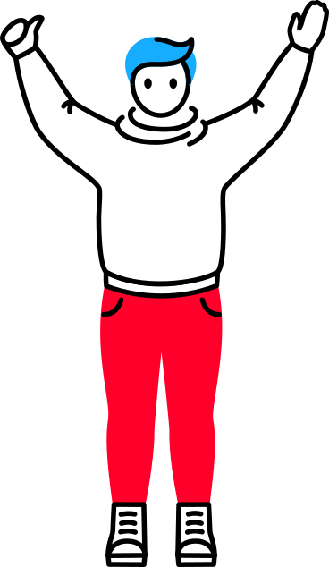 Man showing thumbs up в PNG, SVG