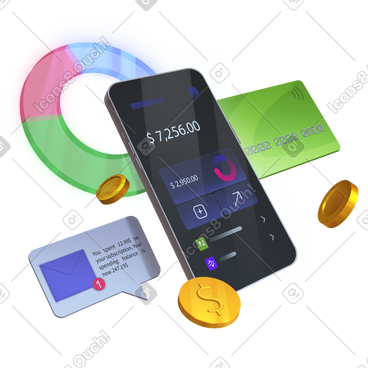 E-wallet and personal finance management PNG, SVG