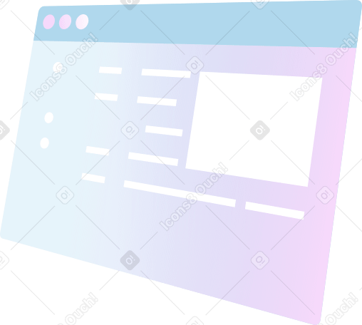 browser window in perspective PNG, SVG