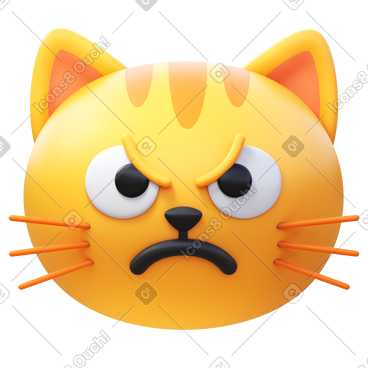 Pouting cat PNG, SVG