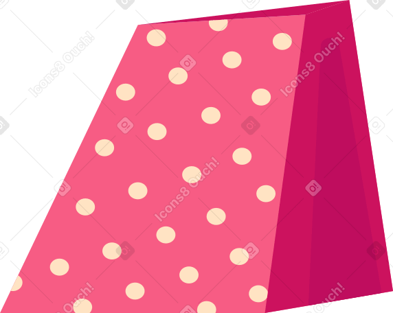 pink polka dot gift bag Illustration in PNG, SVG