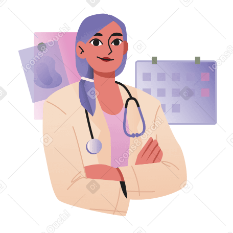 친절한 여성 의료 전문가 또는 의사 PNG, SVG
