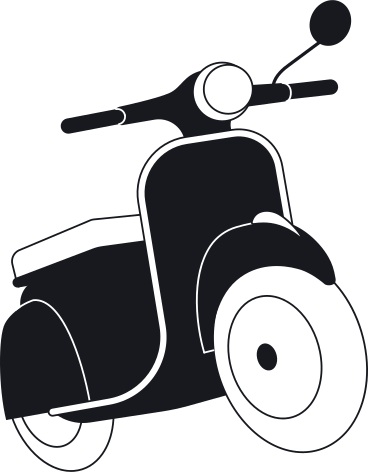 Scooter nero PNG, SVG