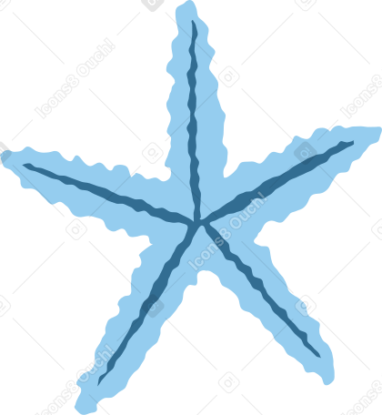 blue sea star fish PNG, SVG