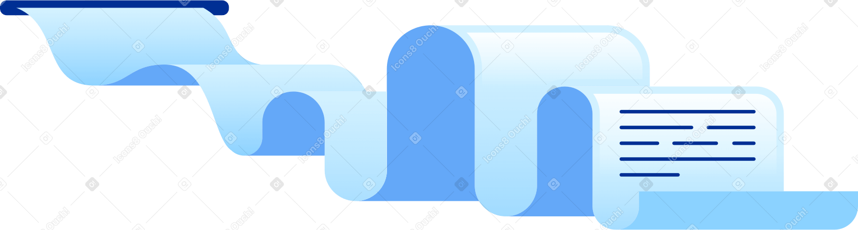 long paper scroll Illustration in PNG, SVG