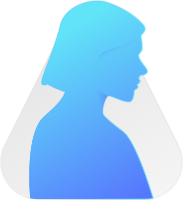 Blaue silhouette einer frau PNG, SVG