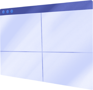 Browser window divided into four windows PNG、SVG