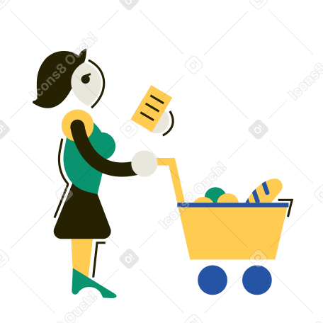 Purchases Illustration in PNG, SVG